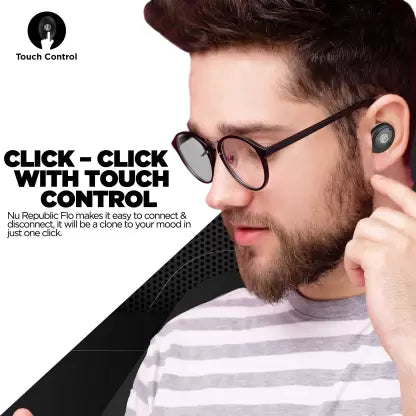 Nu Republic Flo Bluetooth Headset (Black, True Wireless) Nu Republic Flo Bluetooth Headset (Black, True Wireless)